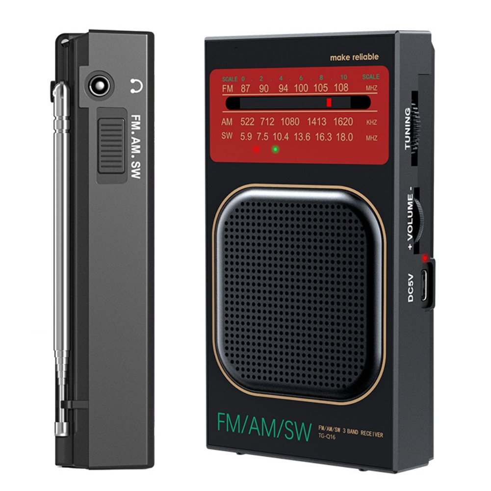 Speakers - Radio portatile compatta e ricaricabile, con