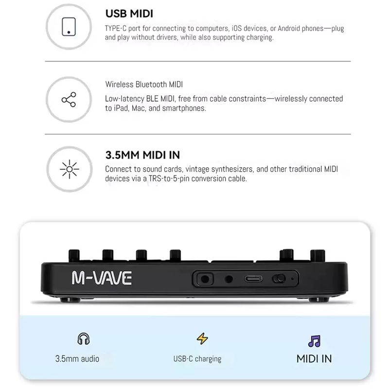 M-VAVE Sintetizzatore Tascabil - Speakers recensione e prezzo